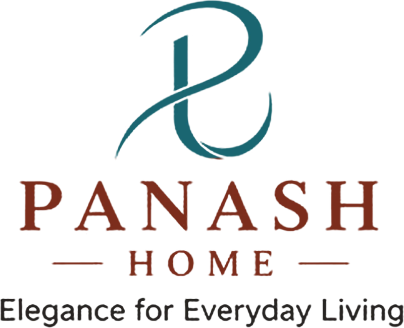 PANASH HOME logo: a flowing teal monogram above the words PANASH HOME and the tagline Elegance for Everyday Living